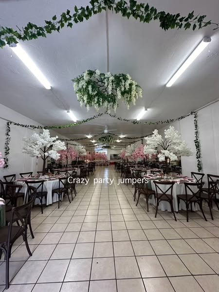 Elegant wedding backdrop with florals